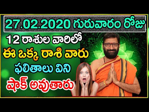 27th February 2020 Daily Rashi Phalithalu In Telugu | Online Jathaka Phalithalu | Astro Syndicate