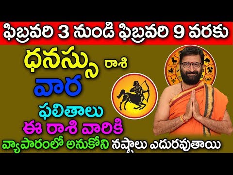 Dhanasu Rashi Weekly Phalithalu 2019 | Vaara phalithalu | Weekly Phalalu |Astro Syndicate