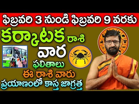 Karkataka Rashi Weekly Phalithalu 2019 | Vaara phalithalu | Cancer Weekly Phalalu |Astro Syndicate