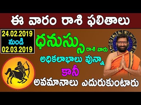 Weekly Rasi Phalalu February 23th-March 2nd 2019|Danasu Rashi Vaara Phalalu|Astro Syndicate