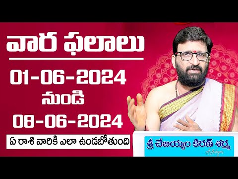 వారఫలం – Weekly Horoscope | 01st June 2024 – 8th June 2024| # వారఫలాలు #rasiphalalu Astro Syndicate