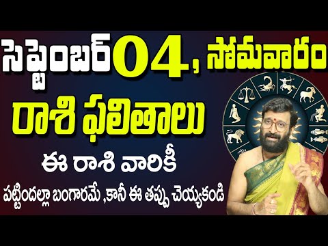 04th September 2023 Monday Rasi Phalalu in Telugu|Rashi Phalithalu |Daily Panchangam|Astro Syndicate