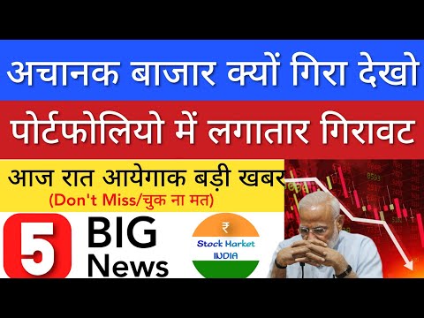 अचानक बाजार क्यों गिरा देखो 🔴 SHARE MARKET LATEST NEWS TODAY • WHY MARKET IS FALLING • STOCK INDIA
