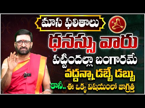 Dhanu Rashi Phalithalu October 2024 | వద్దన్నాడబ్బే డబ్బు | Sagittarius Horoscope October Monthly