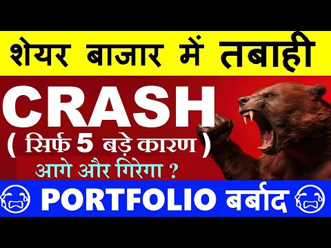 STOCK MARKET CRASH😭 ( PORTFOLIO बर्बाद😭)🔴 NIFTY CRASH🔴 NIFTY PREDICTION🔴 WHY SHARE MARKET CRASH SMKC