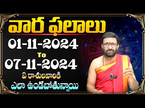 వారఫలాలు Weekly Horoscope By Kiran Sharma | 01-11-2024 to 07-11-2024  | Astro Syndicate