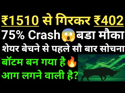 ₹1510 से गिरकर ₹402, 75% Crash बडा मौका, शेयर बेचने से पहले सौ बार सोचना, आग लगने वाली है!