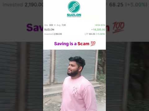 Saving is a Scam 💯💵🚀 #trading #suzlon #stockmarket #sharemarket #profit #viralvideo #shorts