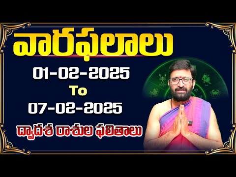 వారఫలితాలు Weekly Horoscope By  Kiran Sharma | 01st February to 07th February 2025#AstroSyndicate