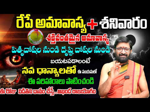 ఆగష్టు 23  రేపే అమావాస్య + శనివారం అమావాస్య పరిహారాలు | నవ ధాన్యాలతో ఈ సంయమలో#AstroSyndicate