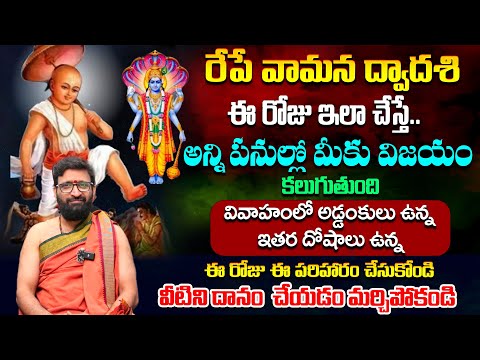 వామన ద్వాదశి ఈ రోజు ఈ పరిహారం..| Significance of Vamana Dwadashi#AstroSyndicate